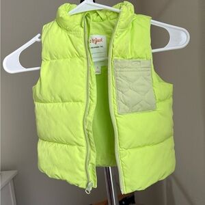 Toddler Neon Yellow/Green Puffer Vest